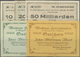 04383 Deutschland - Notgeld - Württemberg: Waldsee, Oberamtssparkasse, 10, 20 (beschnitten), 50 Mrd. Mark, 30.10.1923, E - [11] Emissions Locales