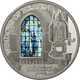 05036 Cook Inseln: WINDOWS OF HEAVEN: Franziskanerkirche "Schöpfungsfenster", 10 Dollars 2012, 50g 925er Silber, Im Schw - Cook