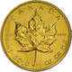 05046 Kanada - Anlagegold: 20 Dollars 1987, Meaple Leaf, Gold 1/2 Oz, Stempelglanz. - Canada