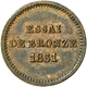 05113 Frankreich: Zweite Republik 1848-1852: Essai De Bronze 1 Centime 1851, Umschrift Louis-Napoleon Bonaparte, Bronze. - Autres & Non Classés