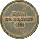 05115 Frankreich: Zweite Republik 1848-1852: Essai De Bronze 10 Centimes 1851, Büste Louis-Napoleon Bonaparte, Bronze. D - Autres & Non Classés