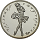 05185 Russland: INTERNATIONATE MÜNZ MESSE In STUTTGART 1994, 3 Rubel Große Silbermedaille Ballerina, 1oz Feinsilber, Im - Russie