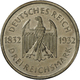 05409 Weimarer Republik: 3 Reichsmark 1932 A, Goethe, 100. Todestag, Jaeger 350, Min. Kratzer Auf Av, Polierte Platte. - Autres & Non Classés
