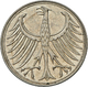 05423 Bundesrepublik Deutschland 1948-2001: 5 DM Kursmünze 1958 J, Nur 60.000 Ex., Jaeger 387, Sehr Schön, Mit Echtheits - Autres & Non Classés
