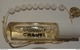 CHANEL " Gabrielle "  Bracelet Lettres Gabrielle  Dorées Sur Fond Blance Avec Médaille Dorée - Modernes (à Partir De 1961)