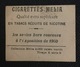 Indochine: Cigarettes, Tobacco, Vintage Advertising Label - Objets Publicitaires