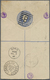 GA Aden: 1890. Registered Postal Stationery Envelope Two Annas Blue Upgraded With India SG 86, 9p Rose (pair) And SG 88, - Yémen