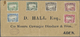 Aden: 1937 (1.4.), Dhow Definitives Complete Set To 10r. On Front And Reverse Of Cover Used On First Day Within Aden, Ve - Yémen