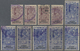 O Aden: 1945 REVENUE: Set Of 10 KGVI. Revenue Stamps, Complete Short Set To 10r. Except 3a., Used And Cancelled With Fis - Yemen