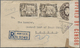 GA Aden: 1951. Registered Air Mail Postal Stationery Envelope 'one Anna' Brown Upgraded With SG 20, 2a Brown (2) Tied By - Yémen