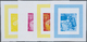 ** Adschman / Ajman: 1971, Ajman. Extraordinary Progressive Color Proof (8 Phases) In SINGLE BLOCKS (s/s) For The 25dh V - Ajman