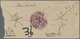 Br Afghanistan: 1880/90. Native Envelope (opening Faults) From Peshawar To Kabul Bearing 1 Abasi Reddish-purple Tied By - Afghanistan