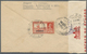 Br Bahrain: 1941-43, Three Censored Airmail Covers To India With Censore Strips And Triangle Handstamps "C-14" (violet), - Bahreïn (1965-...)