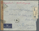 Br Bahrain: 1941. Registered Air Mail Envelope Addressed To Lndia Bearing SG 22, ½p Green (pair) And SG 23, 1p Carmine ( - Bahreïn (1965-...)