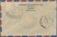 Br Bahrain: 1960. Registered Air Mail Envelope (shortened On Left) Addressed To Lndia Bearing SG 110, 40n.p. On 6d Purpl - Bahrain (1965-...)