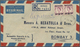 Br Bahrain: 1960. Registered Air Mail Envelope Addressed To Lndia Bearing SG 110, 40n.p. On 6d Purple (2) Tied By Oval R - Bahrain (1965-...)