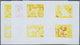 ** Bhutan: 1972, Bhutan. Collective, Progressiv Color Proofs (9 Phases) In Crossed Gutter Pairs For 4 Values Of The DOGS - Bhutan