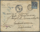 Br Birma / Burma / Myanmar: 1891. Envelope Written (small Faults) From Great Britain Bearing SG 201, 2½d Blue Tied By So - Myanmar (Burma 1948-...)
