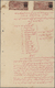 Br Birma / Burma / Myanmar: 1940/1947 (ca.), Two Fiscal Documents Bearing Different Court Fee KGVI Stamps Ms. Cancelled, - Myanmar (Burma 1948-...)