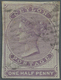 O Ceylon / Sri Lanka: 1858, QV ½d. Dull Mauve Without Wmk. Imperforate With Good To Wide Margins Around Fine Used With L - Sri Lanka (Ceylon) (1948-...)