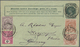 GA Ceylon / Sri Lanka: 1903/1904, QV 6 C. Letter Card As Well As 2 1/2 Cent "District Letter Envelope Both With Addition - Sri Lanka (Ceylon) (1948-...)