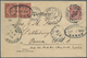China: 1898, Coiling Dragon 2 C. Horiz. Pair Tied Oval Bilingual "ICHOW 29 AUG 1899"  To Ppc "Prince Henry Of Prussia Vi - Other & Unclassified