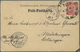 GA/Br/ China: 1901/24 (ca.)., Covers (3, One With Stamp Missing) And Field Postcard 1901 With Painting On Reverse; Plus - Other & Unclassified