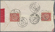 Br China: 1904. Red Band Envelope (rough Opened) Addressed To Hanoi Bearing Chinese Imperial Post SG 110, 2c Red (3) Tie - Other & Unclassified