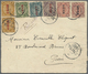 Br China: 1912, Customs Press Ovpt. 1 C. (vertical Pair), 2 C., 3 C., 4 C. (2), 5 C. Violet Tied "TIENTSIN 14 MAY 12" To - Other & Unclassified