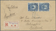 Br China: 1923, Constitution 10 C. Pair Tied Bilingual "TSINGCHOWFU 14.2.18" (Feb. 18, 1925) To Registered Cover To Finl - Other & Unclassified