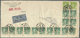 China: 1949, SYS $100.000 Dull Bluish Green (54, Block-40 On Reverse And Strip-10 Resp. Block-4 On Front) With $20.000 L - Autres & Non Classés