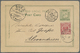 GA China - Lokalausgaben / Local Post: Chefoo, Stationery, 1894, Card 1/2 C. Green Not Cancelled (but Chefoo 18/11 94 Da - Other & Unclassified