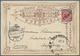 GA China - Shanghai: 1895, Stationery Card 1 C. Brown Used As Form Large Dollar "SHANHGAI 1. JAN 99"  W. German Offices - Other & Unclassified