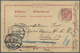 GA China - Shanghai: 1897, 1/2 C. Orange On UPU Card Germany, 10 Pf. Canc. "SHANGHAI 16 1 97" To Berlin/Germany And Fwd. - Other & Unclassified