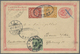 GA China - Ganzsachen: 1897, Card CIP 1 C. Uprated Coiling Dragon 1 C., 2 C. Tied Oval Bilingual "CHINGCHOW SEP 25 1899" - Cartoline Postali