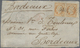 China - Fremde Postanstalten / Foreign Offices: French Offices, 1867. Cover Front (faults) Addressed To Bordeaux Bearing - Other & Unclassified