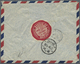 Delcampe - Br China - Volksrepublik: 1950, Tien An Men Issues Inc. 3rd Printing $200 Used On Small Bank Covers (3) Air Mail Registe - Other & Unclassified