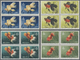 **/ China - Volksrepublik: 1960, Gold Fish, Complete Set In Blocks Of 4, Mint Never Hinged MNH, Partially Tone Spots, Re - Autres & Non Classés