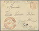 Br Französisch-Indochina: 1888, Fieldpost-envelope (b/s Bottom Flap Missing) With Red Octagonal " LIGNE N PAQ.FR.No6 22 - Covers & Documents