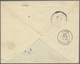 Br Französisch-Indochina: 1888, Fieldpost-envelope (b/s Bottom Flap Missing) With Red Octagonal " LIGNE N PAQ.FR.No6 22 - Covers & Documents