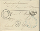 Br Französisch-Indochina: 1896, Fieldpost-envelope With Three Double Cds "TOURRANE ANNAM 1 MARS 96", "LIGNE N 1 MARS 96" - Covers & Documents