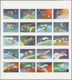 ** Fudschaira / Fujeira: 1972, Space Exploring, Combined Imperforate Stage Proof Sheet Of 20 Stamps, Without Colours "Bl - Fujeira