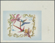 (*) Fudschaira / Fujeira: 1972, Souvenir Sheet 10r. "Colibri", Two Imperf. Stage Proofs Incl. Final Design, On Ungummed - Fujeira