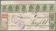 Br Holyland: 1904, Russian Post In Levant 10 Pa. On 2 C. Deep Green, Horizontal Strip Of 4, Strip Of 3, Vertical Pair (o - Palestine