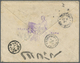 Br Hongkong: 1882, QV 5 C. Ultra Tied "HONG KONG S(EP) 15 (00) To Cover To Tsingtau W. 22 9 00" Transit And Fwd. W. Red - Other & Unclassified