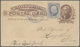 GA Hongkong: 1886. United States Postal Stationery Card 'One Cent' Brown Upgraded With Yvert 39, 1 C Pale Blue Tied By C - Other & Unclassified