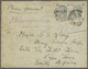 Br Hongkong: 1896, QV 4 C. Grey (2) Tied "HONG KONG B JA 28 01" To Small Double Weight Cover To "Major S. S. Long/ Army - Other & Unclassified