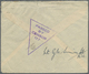 Br Hongkong: 1941. Air Mail Envelope (tear) Addressed To England Bearing SG 159, $1 Lilac And Scarlet Tied By Victoria/H - Autres & Non Classés