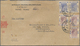 Br Hongkong: 1941. Air Mail Envelope Addressed To San Francisco Bearing SG 149, 25c Blue (pair) And SG 155, $1 Purple An - Autres & Non Classés