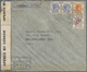 Br Hongkong: 1941. Air Mail Envelope (creased, Toned) Addressed To San Francisco Bearing SG 149, 25c Blue (pair), SG 155 - Autres & Non Classés